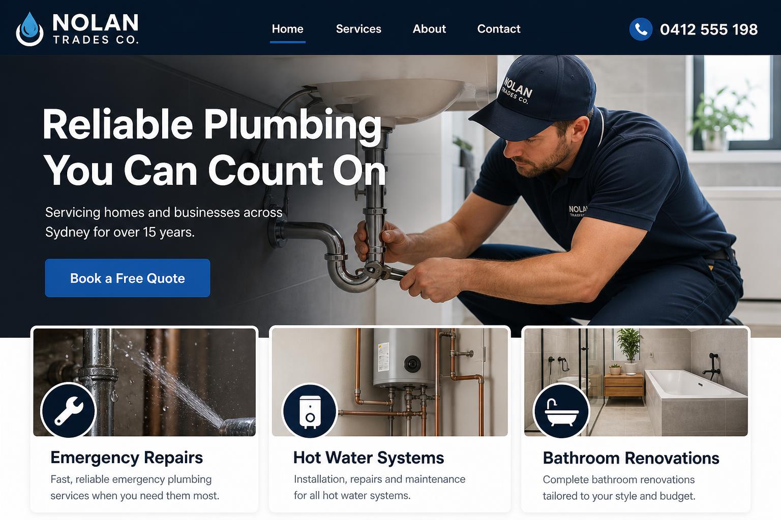 Nolan Trades Co. — Local Tradie website example